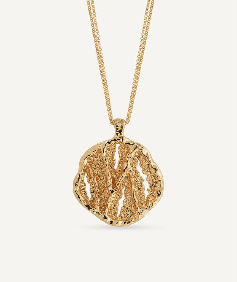 Pendant maxi textured circle Sal Organic
