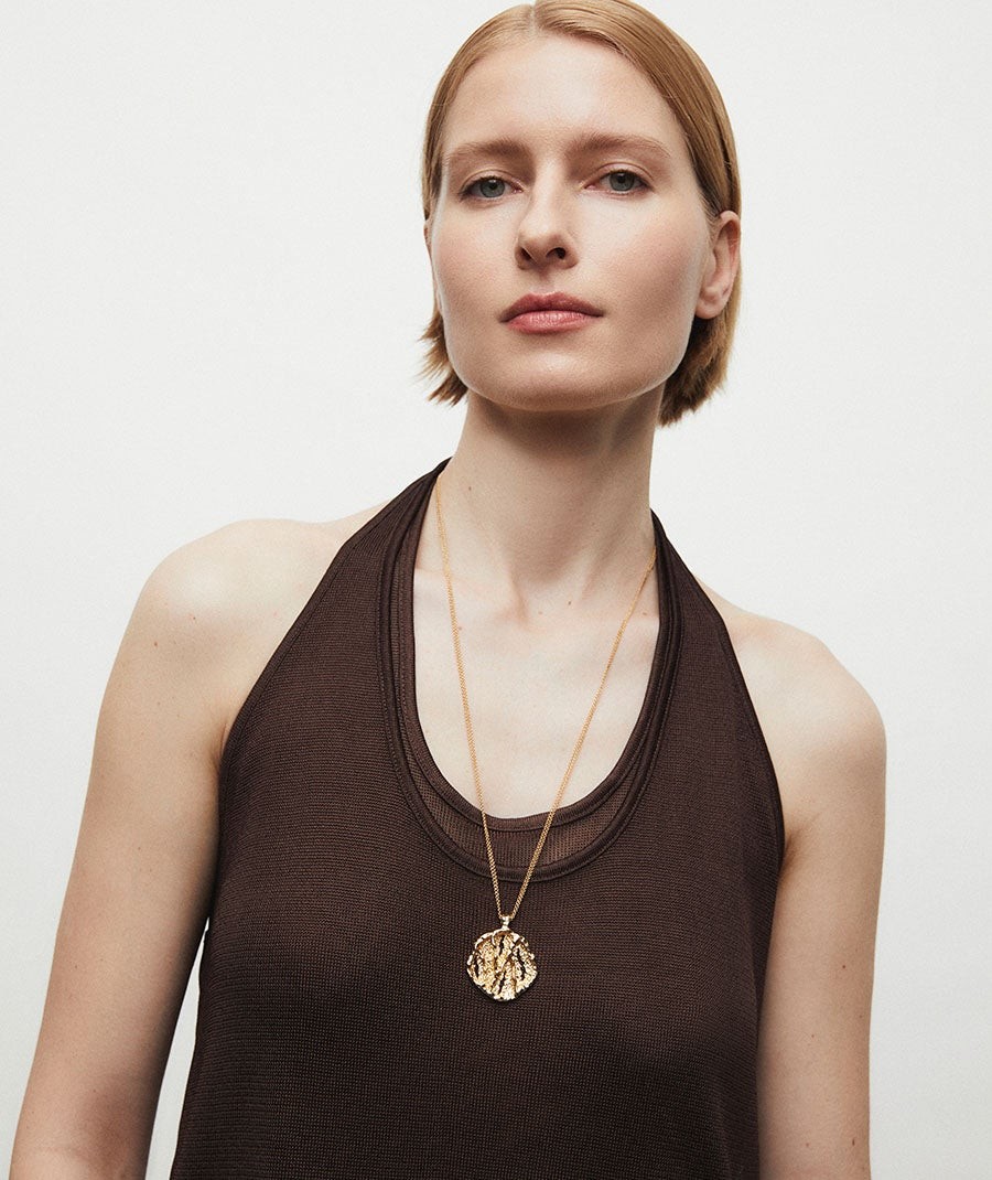 Pendant maxi textured circle Sal Organic