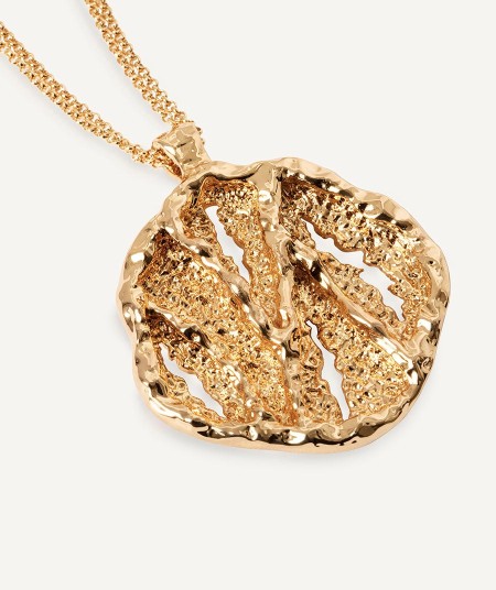Pendant maxi textured circle Sal Organic