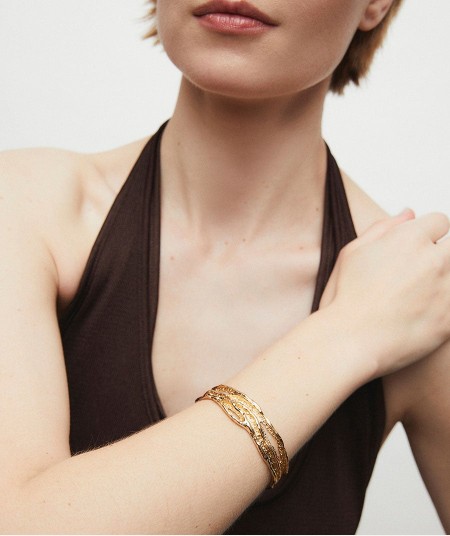 Bracelet open textured Sal Organic