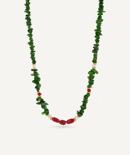 Collar con piedras naturales mini combinadas Salada multicolor