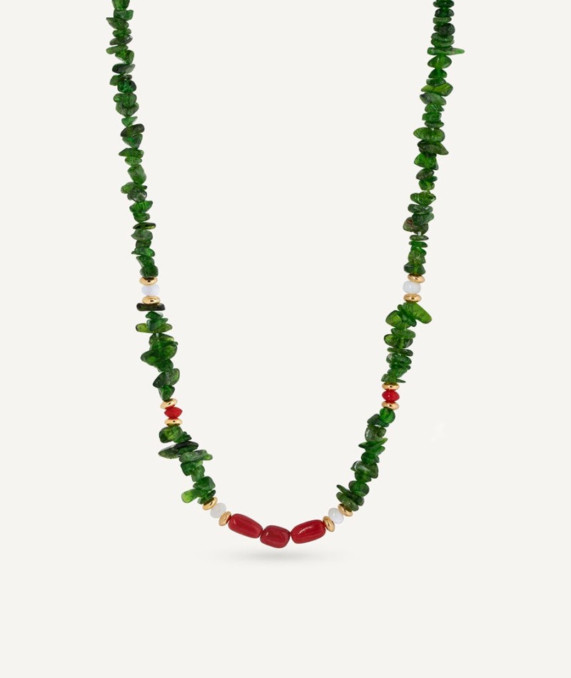 Collar con piedras naturales mini combinadas Salada multicolor