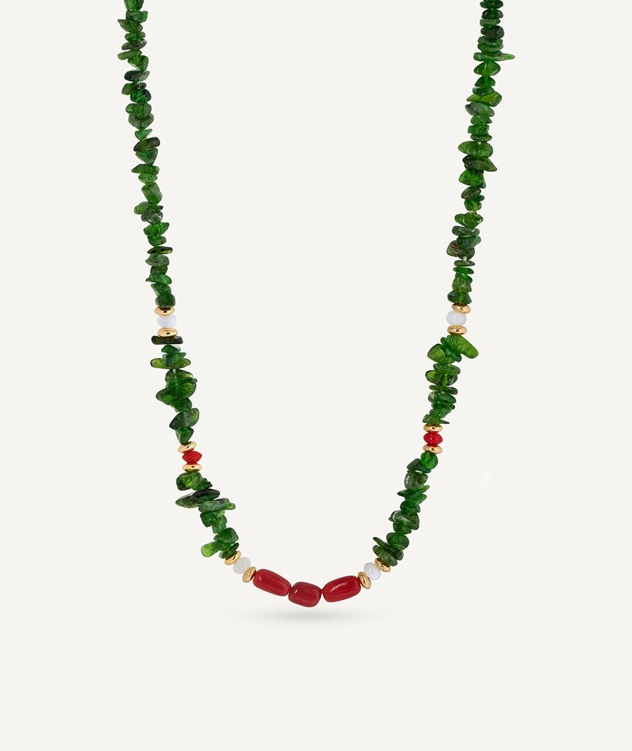 Necklace multicolor Salada with mini combined natural stones