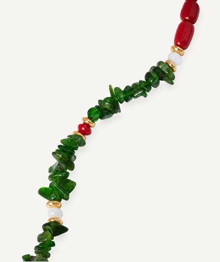 Necklace multicolor Salada with mini combined natural stones