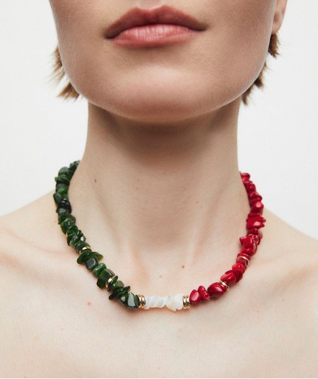 Necklace multicolor Salada with combined natural stones