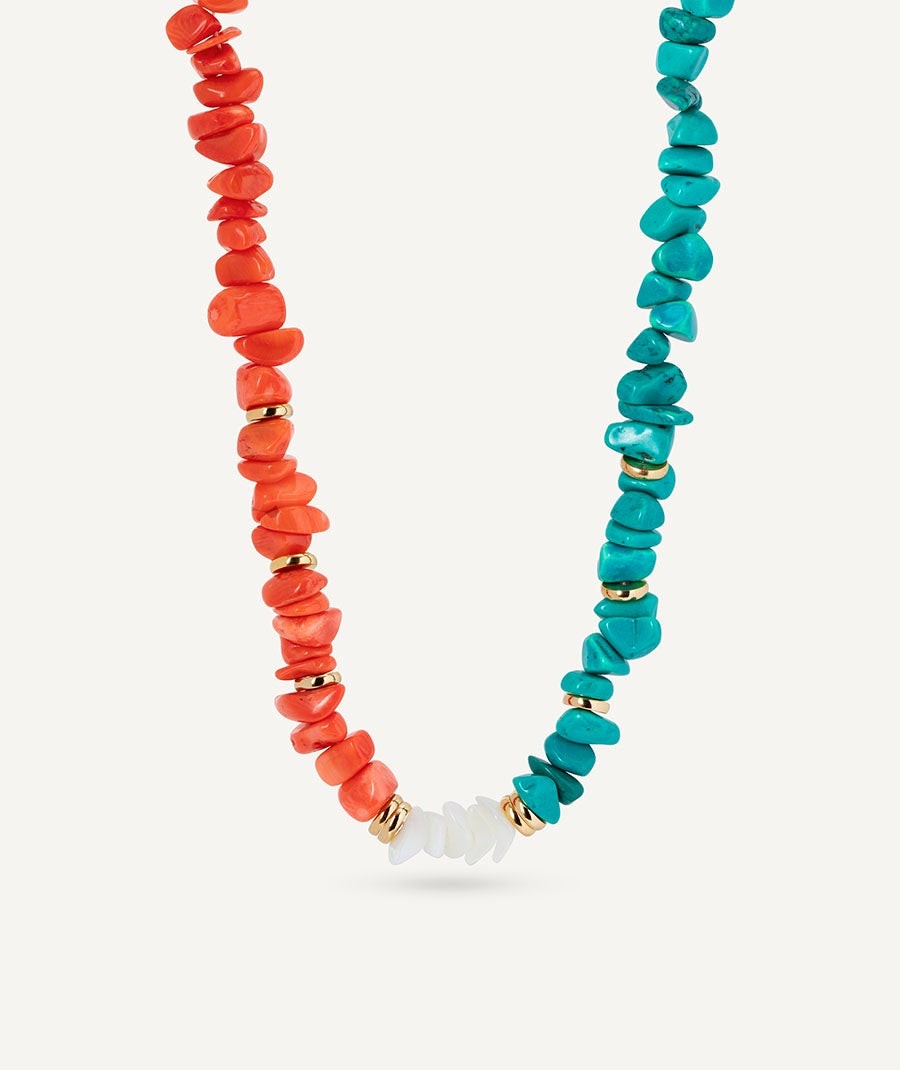 Necklace multicolor Illeta with combined natural stones