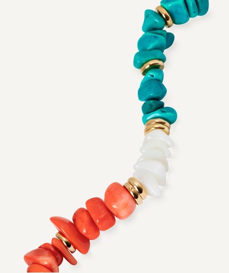 Necklace multicolor Illeta with combined natural stones