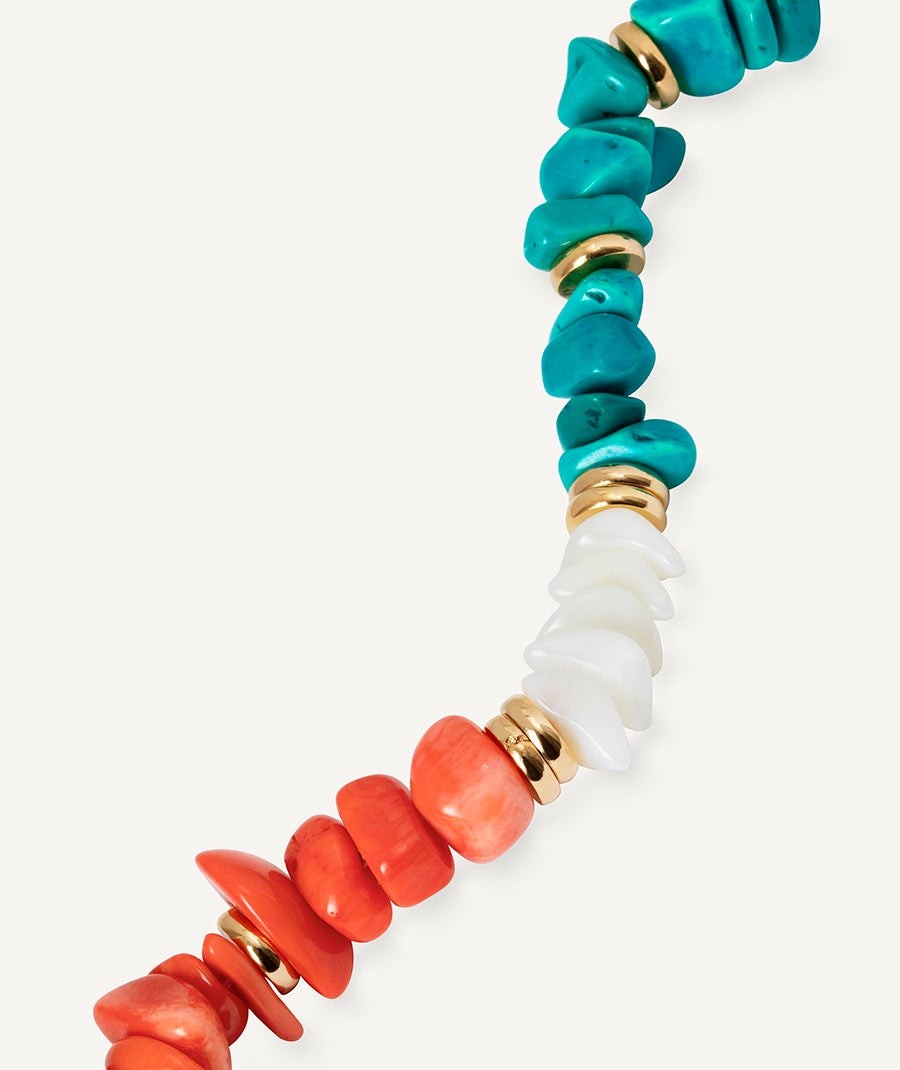 Necklace multicolor Illeta with combined natural stones