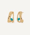 Earrings half hoop Illeta with Turquoise Agate