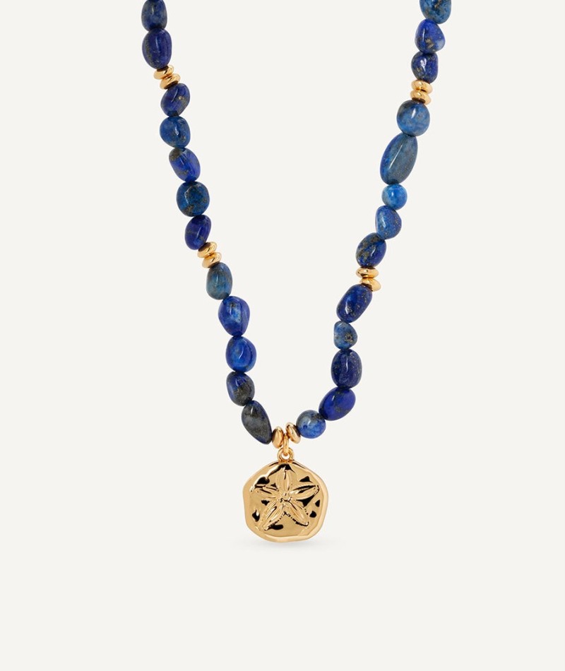 Collar estrella marina Bonita Lapislázuli azul