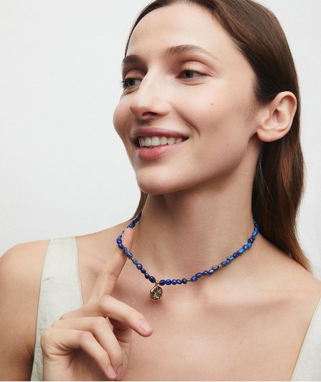 Necklace starfish Bonita with blue lapislazuli