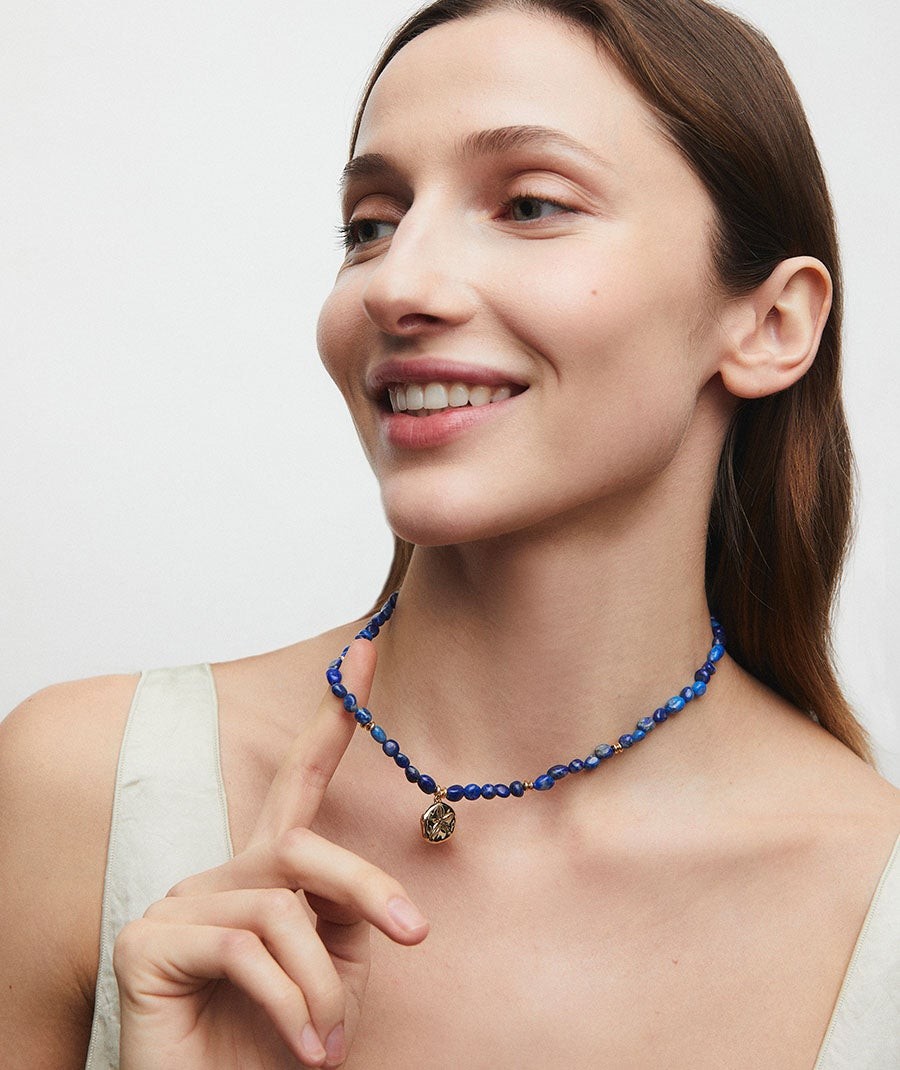 Necklace starfish Bonita with blue lapislazuli