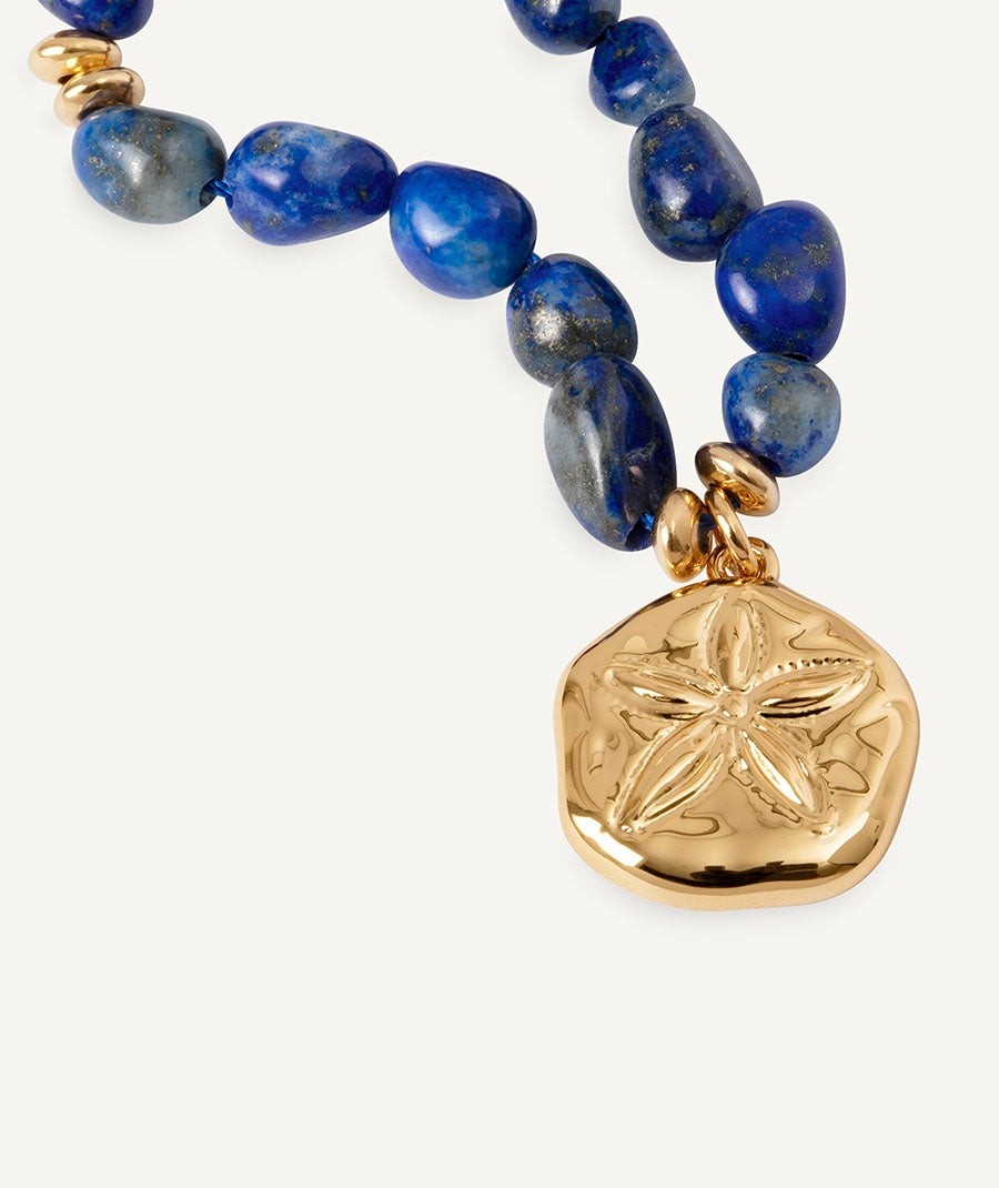 Necklace starfish Bonita with blue lapislazuli