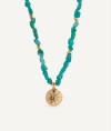 Necklace sea urchin Calobra with green amazonite