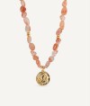 Necklace seashell Petra with orange sunstone