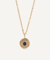 Pendant Circle Gleam with natural blue Lapislazuli