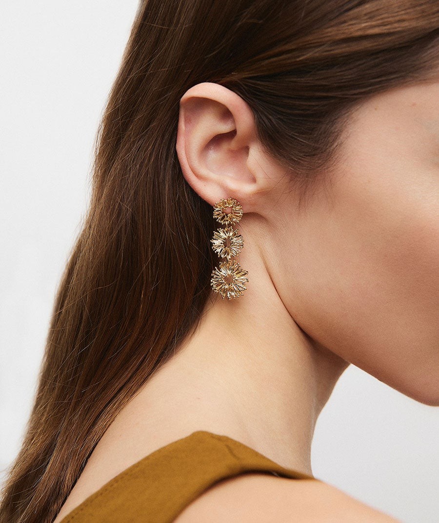 Earrings long flower Estiu Organic
