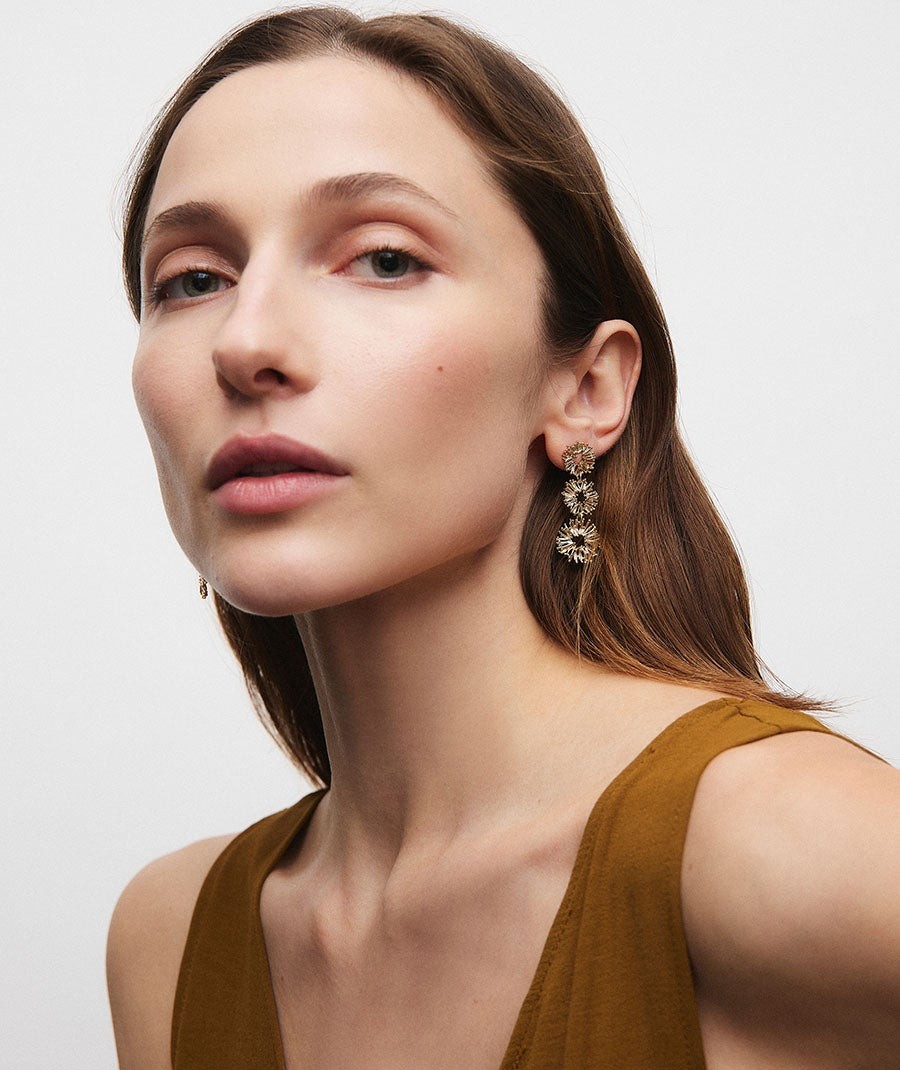 Earrings long flower Estiu Organic