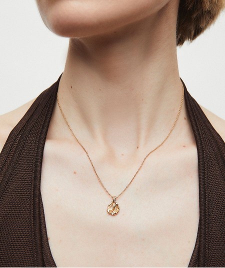 Pendant mini textured circle Sal Organic