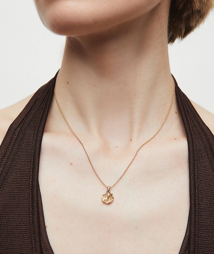 Pendant mini textured circle Sal Organic