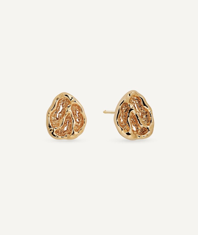 Earrings circle button Sal Organic