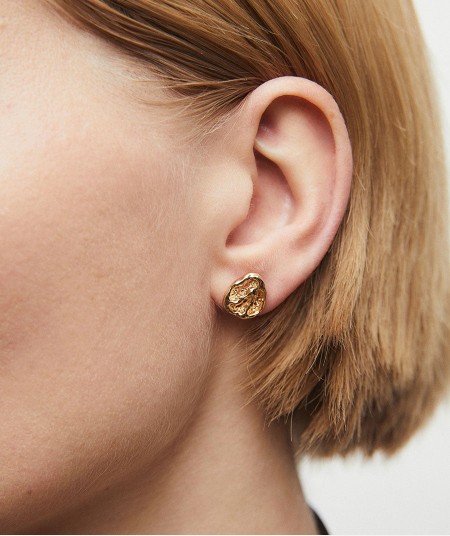 Earrings circle button Sal Organic