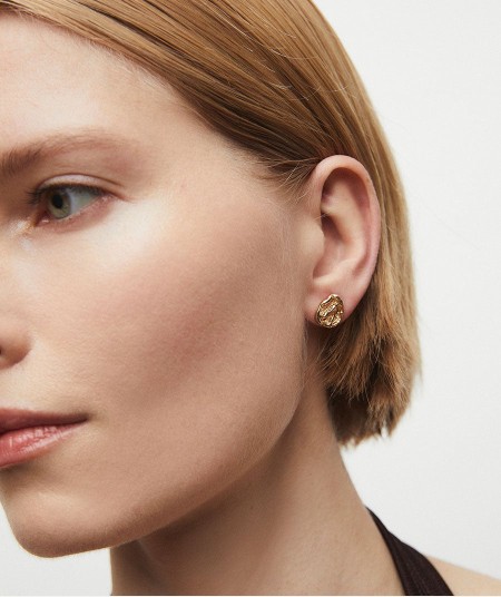 Earrings circle button Sal Organic
