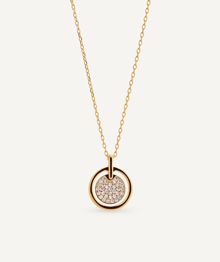 Pendant mini sphere Moon  with zirconia