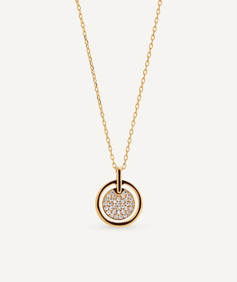 Colgante mini esfera Luna con circonitas