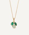 Colgante hojas Triad con piedras naturales verdes