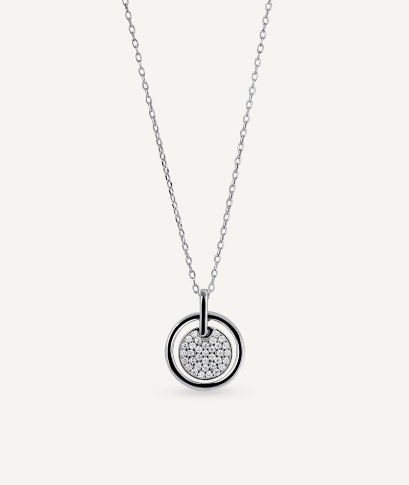 Pendant mini sphere Moon with zirconia