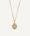 Pendant mini circle Moon  with zirconia