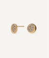 Earrings mini circle Moon with Zirconia