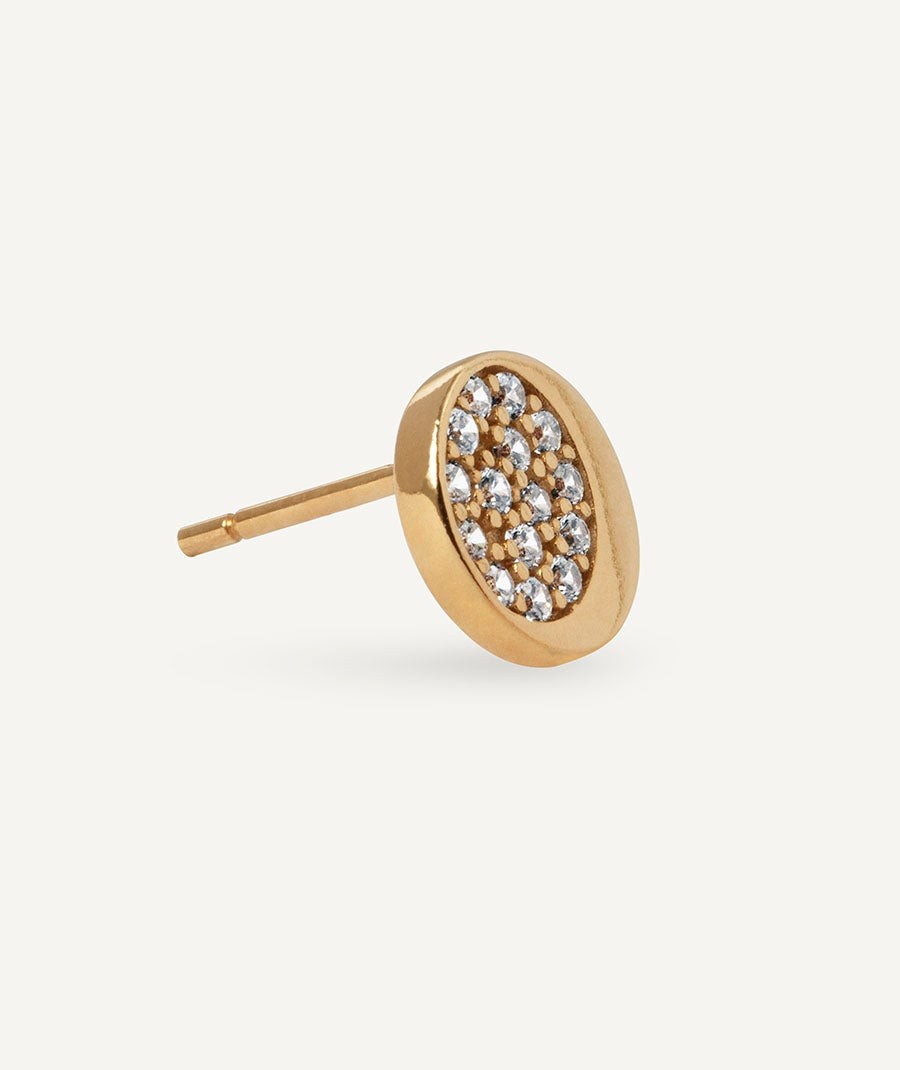 Pendientes mini círculo Luna con circonitas 