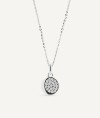 Colgante mini círculo Luna con circonitas 