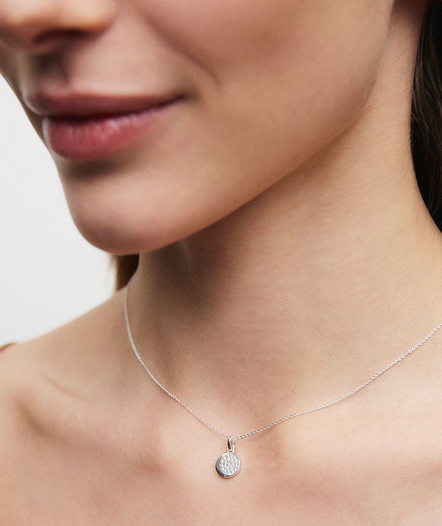 Pendant mini circle Moon with zirconia