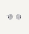 Earrings mini circle Moon with zirconia
