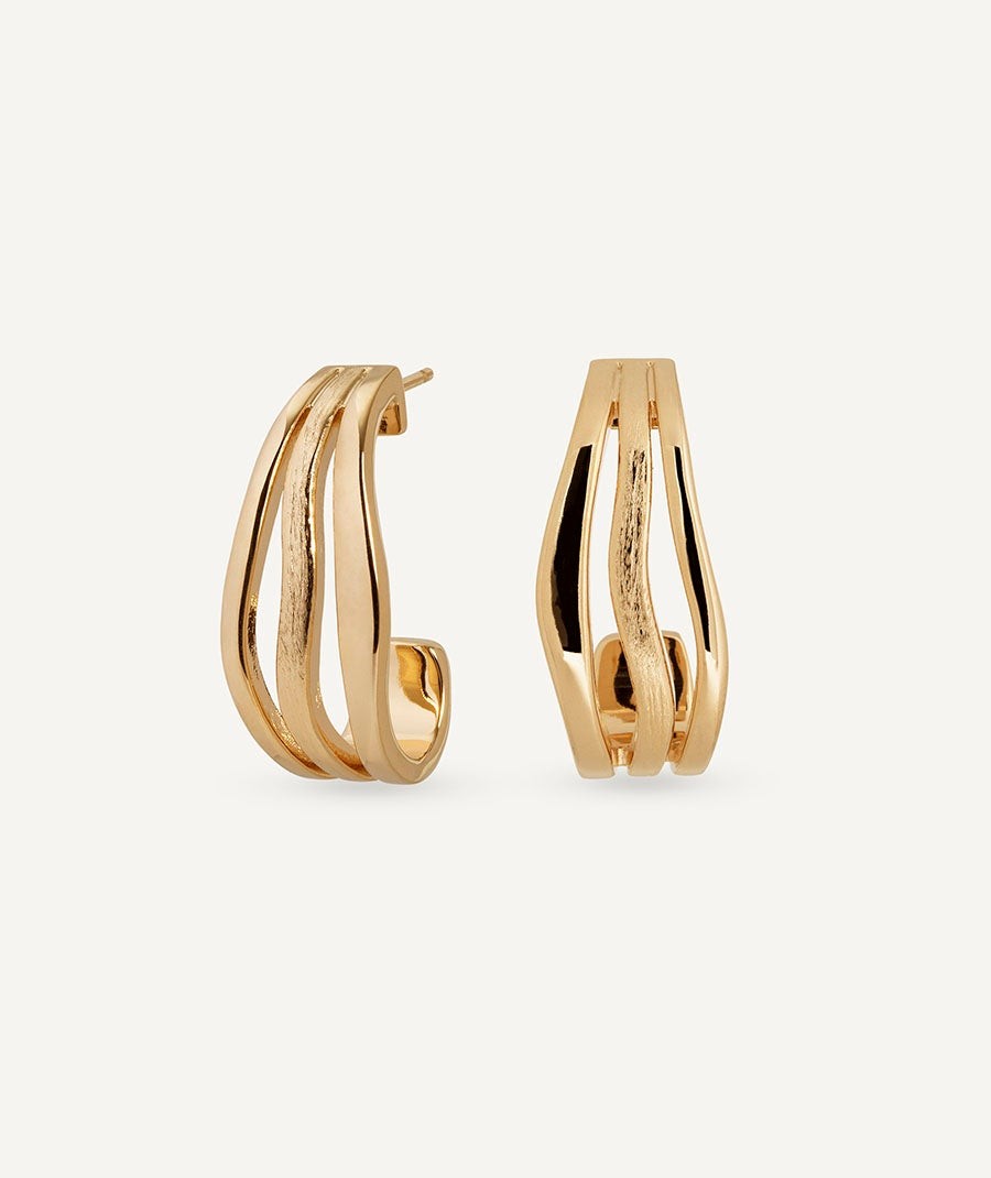 Pendientes  de aro maxi Texturas Mar