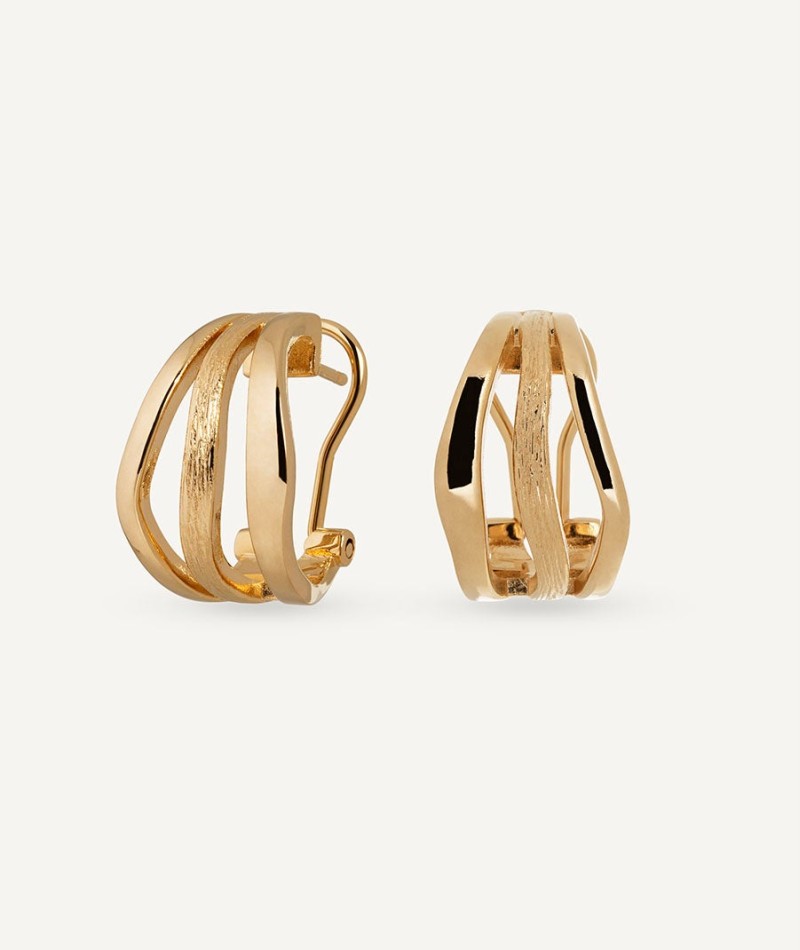 Earrings mini hoop  Sea Textures