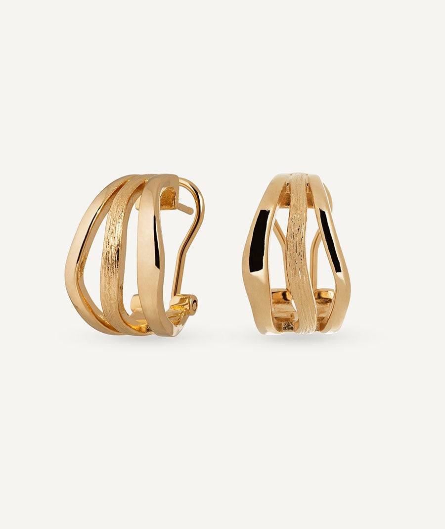 Earrings mini hoop  Sea Textures