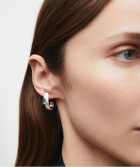 Earrings double hoop Anna