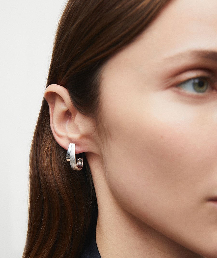 Earrings double hoop Anna