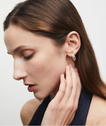 Earrings intertwined hoop Margot