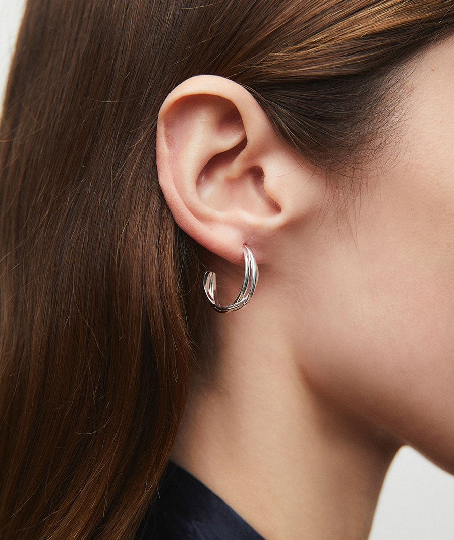 Earrings intertwined hoop Margot