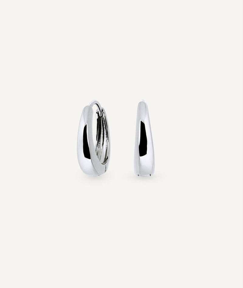 Earrings round hoop 4mm