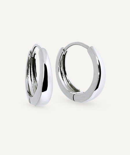 Earrings round hoop 4mm
