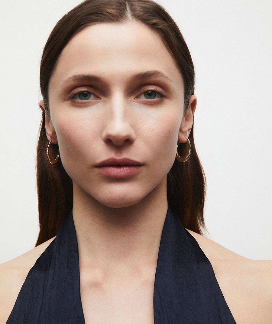 Earrings oval hoop Soleil