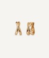 Earrings double crossed hoop Ada