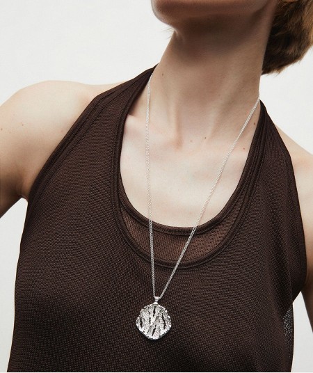 Pendant maxi textured circle Sal Organic