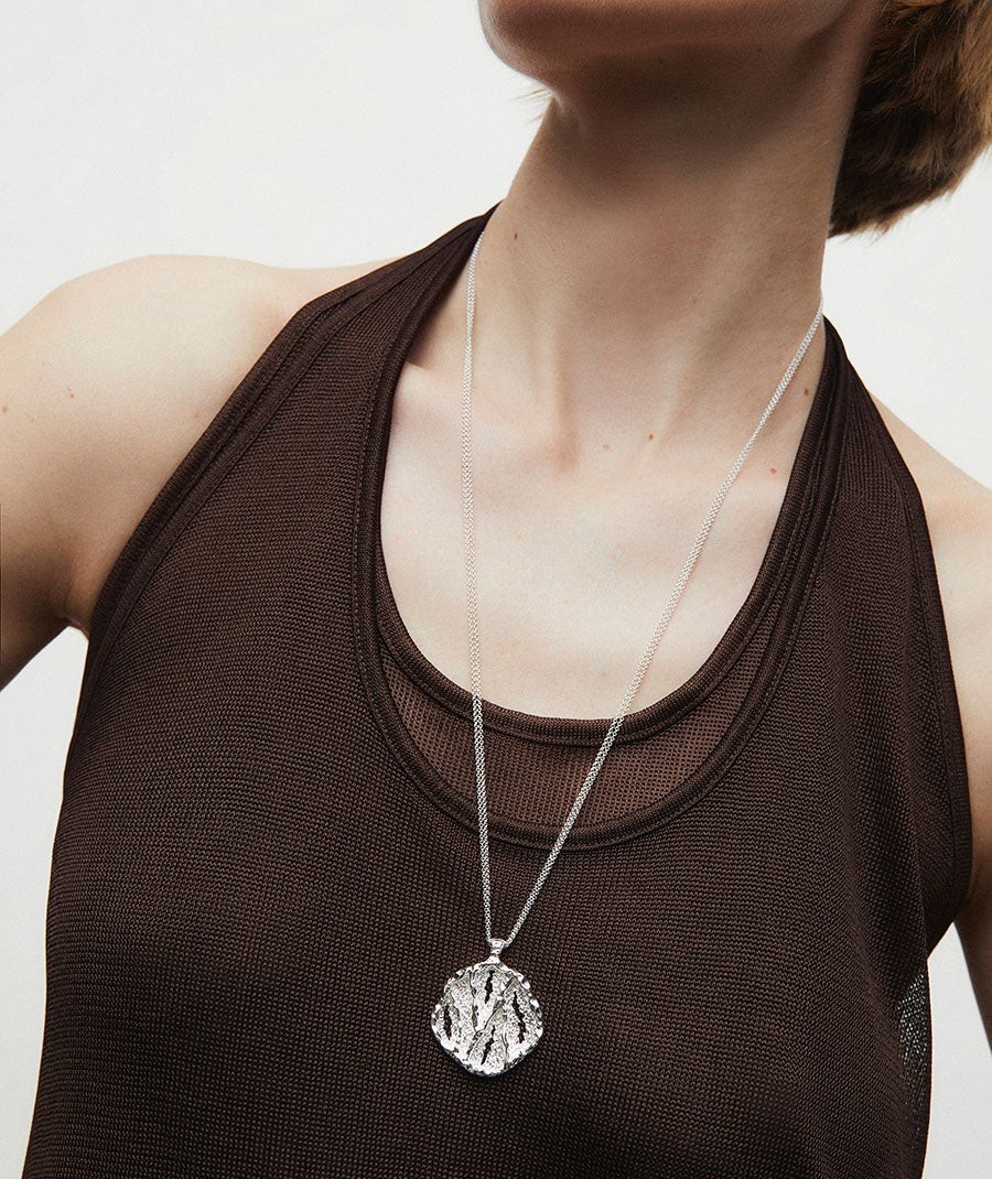 Pendant maxi textured circle Sal Organic